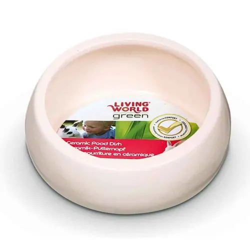 Schnäppchen LIVING WORLD Ergonomischer Nagernapf groß elfenbein