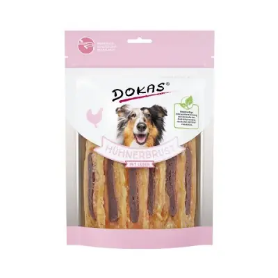 Direktkauf Dokas Dog Snack Hühnerbrust mit Leber 220g
