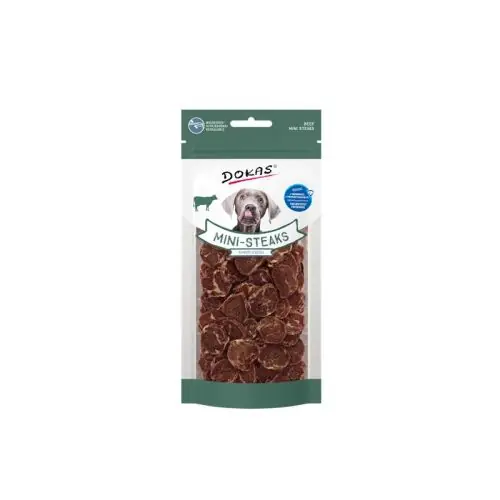 Dokas Dog Snack Mini Steaks Rindfleisch 50g Angebot