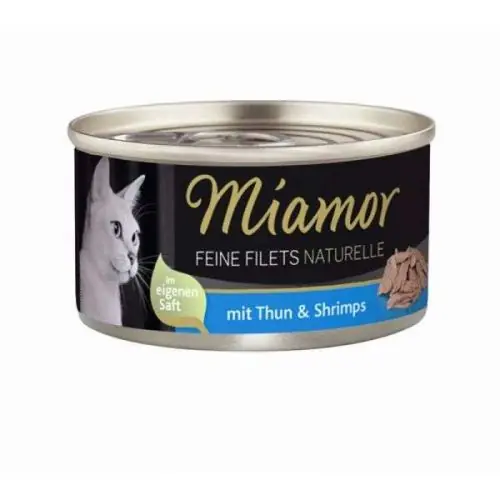 Miamor Feine Filets naturelle 80g Thun & Shrimps Bonito-Thunfisch Billig