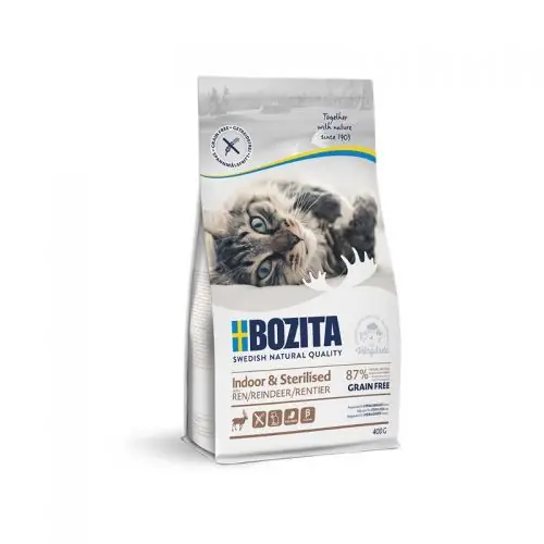 Bozita Indoor & Sterilised Grainfree Reindeer 10 kg 400 g Solange Der Vorrat Reicht