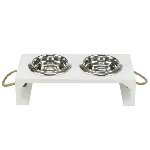 Finale Aktion Trixie BE NORDIC Napf-Set, MDF/Edelstahl 2 × 0,9 l 2 × 0.4 l