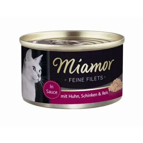 Geprüft Miamor Feine Filets 100g Filets Huhn, Schinken & Reis Heller Thunfisch & Calamari
