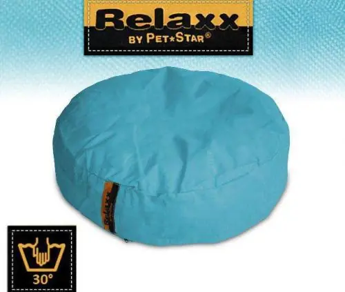 Zertifiziert Pet-Star RELAXX Kissen - Rund, 70 cm Hellblau Hellblau