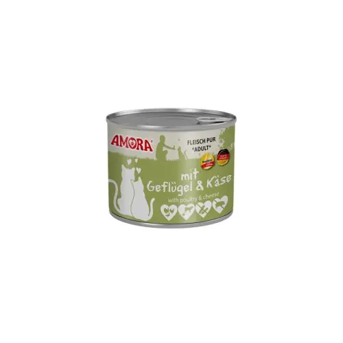 Preisreduziert Amora Cat Dose Fleisch Pur mit Geflügel & Käse 200g 200g