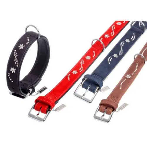 Karlie Buffalo Noble Halsband - Rot/Schwarz 35 mm / 55 cm 35 mm / 50 cm Neue Ware