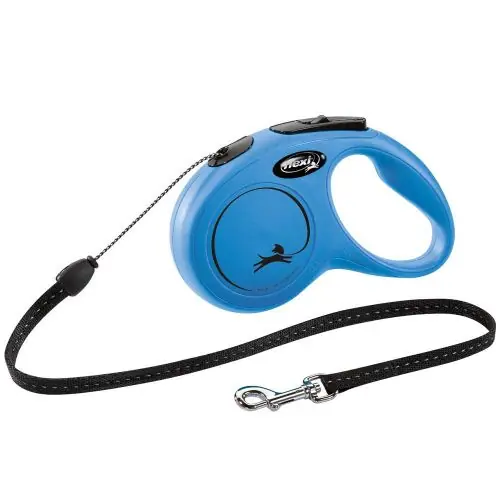 FLEXI Rollleine New CLASSIC Seil - 5m, bis 12kg Blau Schwarz Bestseller