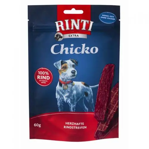 Heißes Angebot Rinti Chicko 60g Rindstreifen Lammstreifen