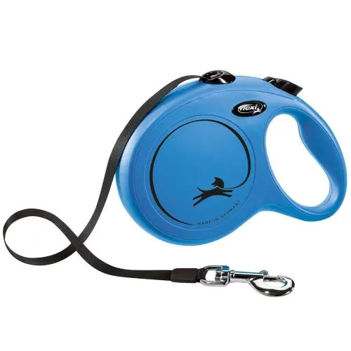 FLEXI Rollleine New CLASSIC Gurt - 8m, bis 50kg Blau Schwarz Aktuell