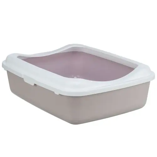 Letzte Chance Trixie Katzentoilette Classic mit Rand flieder/weiß türkis/weiß