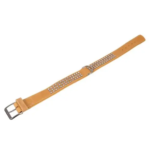 Karlie Buffalo Strass-Halsband - Hellbraun 3-reihig, 60cm/40mm 1-reihig. 24cm/10mm Nur Heute