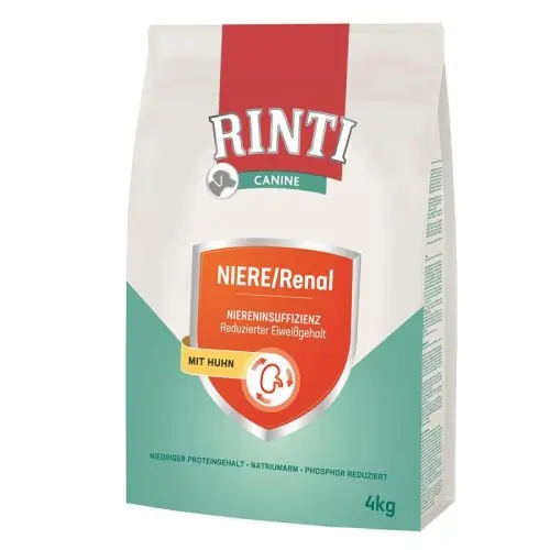 Rinti Canine Niere/Renal Huhn 4 kg 1 kg Neu