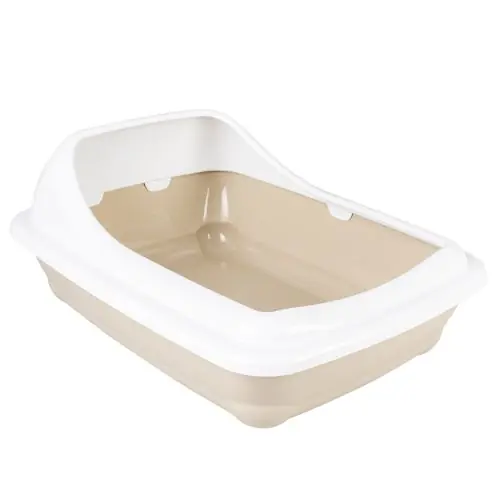 Top-Preis Duvoplus Katzentoilette Birba mit Rand - Mocaccino M - 46 x 35 x 20cm S - 38 x 31 x 13cm