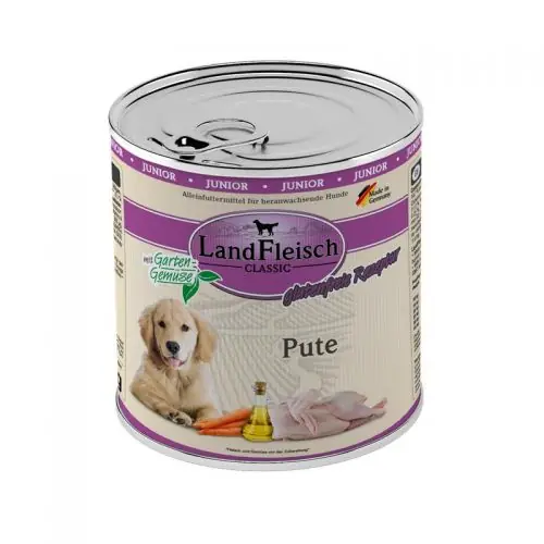 Landfleisch Dog Classic Junior Pute mit Gartengemüse 800g 400g Preis Gesenkt