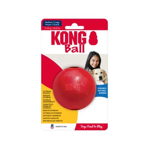 Sichere Zahlung KONG Ball - rot Medium/Large Small