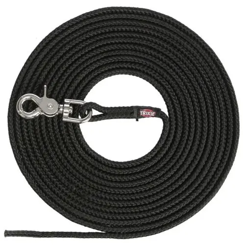 Direkt Vom Hersteller Trixie Schleppleine, rund aus Segeltau mit Trigger Snap Hook - schwarz 5 m 5 m