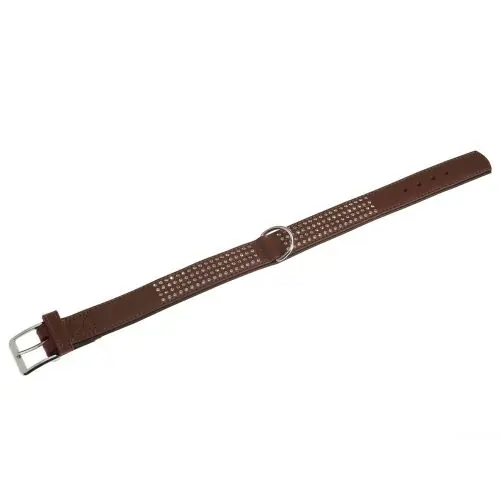 Mega-Angebot Karlie Vintage Strass-Halsband 4-reihig - Braun 65cm / 40mm 60cm / 40mm