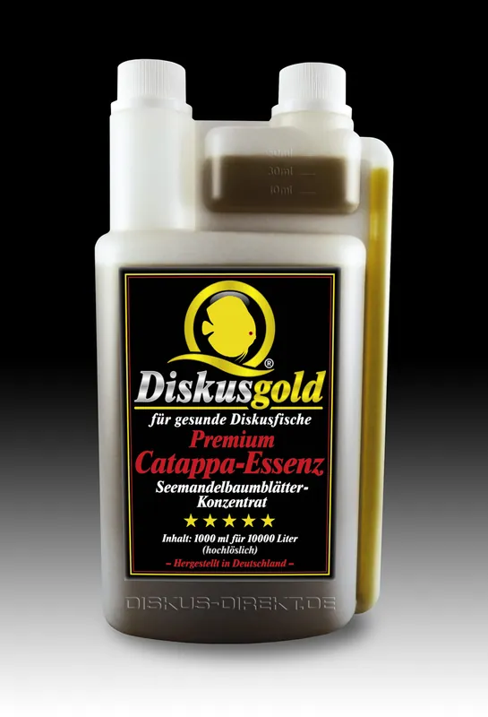 1.000 ml Diskusgold Premium Catappa Essenz (Seemandelbaumblätter-Konzentrat) Mega-Angebot