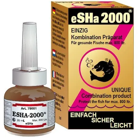 Solange Der Vorrat Reicht eSHa 2000 - Heilmittel gegen Zierfischkrankheiten mit Breitbandwirkung - 180 ml