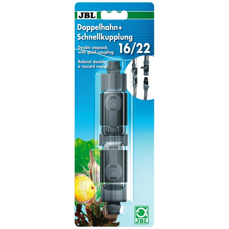 Abverkauf JBL Doppelhahn + Schnellkupplung 13 mm (12/16 mm)