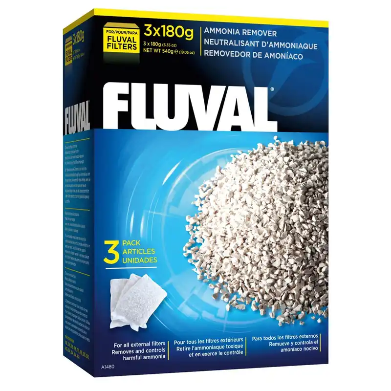 Neue Ware Fluval Ammoniak-Entferner 180 g 3x