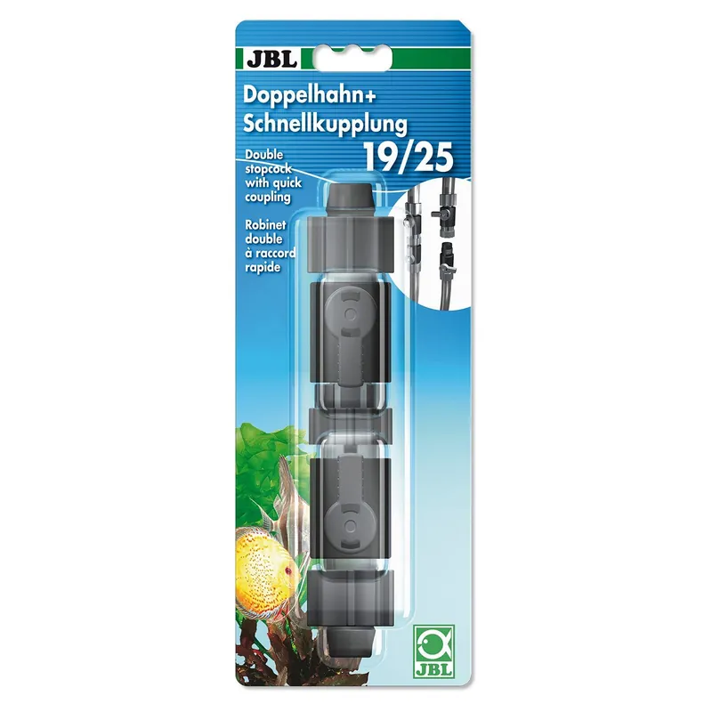 JBL Doppelhahn + Schnellkupplung 13 mm (12/16 mm) Markenprodukt