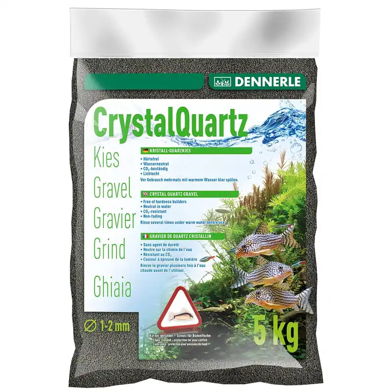Sonderaktion Dennerle Kristall-Quarzkies diamantschwarz B-Ware 5 kg