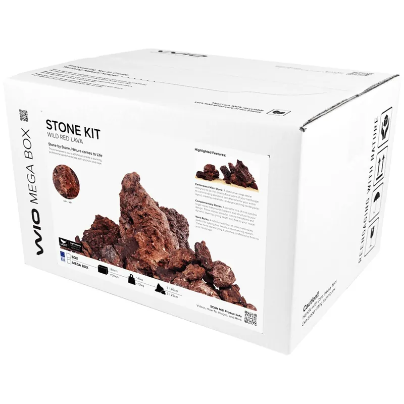 Garantierte Lieferung WIO Stones Wild Red Lava Stone Set 60 cm