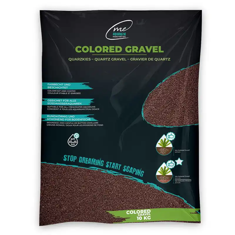 Me Colored Gravel Mocha Brown 1,2-1,8 mm 5 kg Schneller Versand
