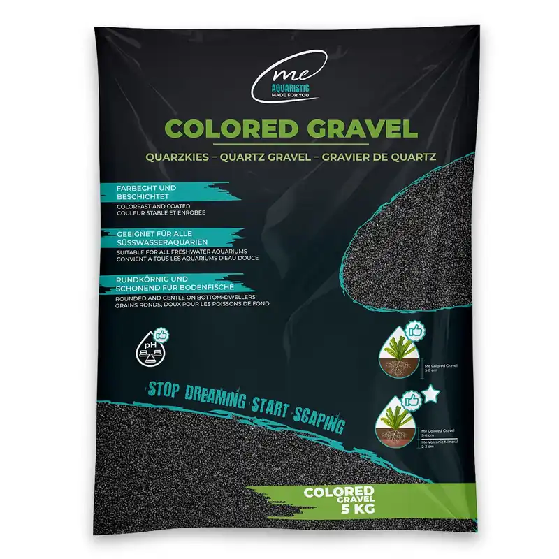 Me Colored Gravel Obsidian Black 1,2-1,8 mm 5 kg Bestpreis