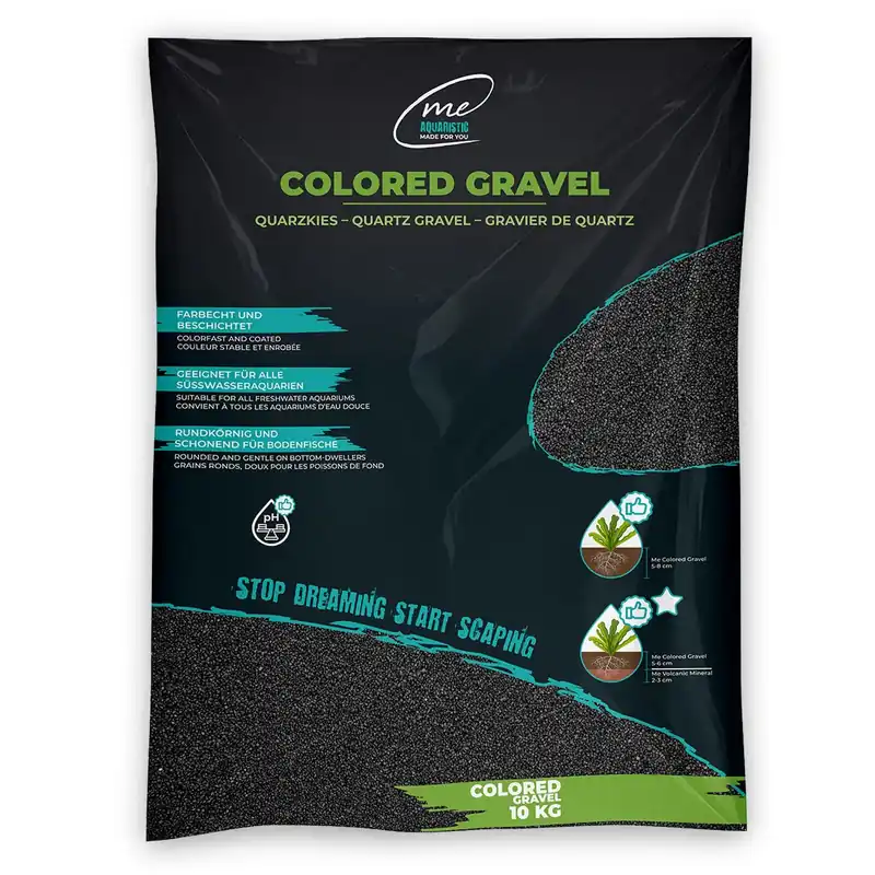 Zertifiziert Me Colored Gravel Obsidian Black 1,2-1,8 mm 5 kg