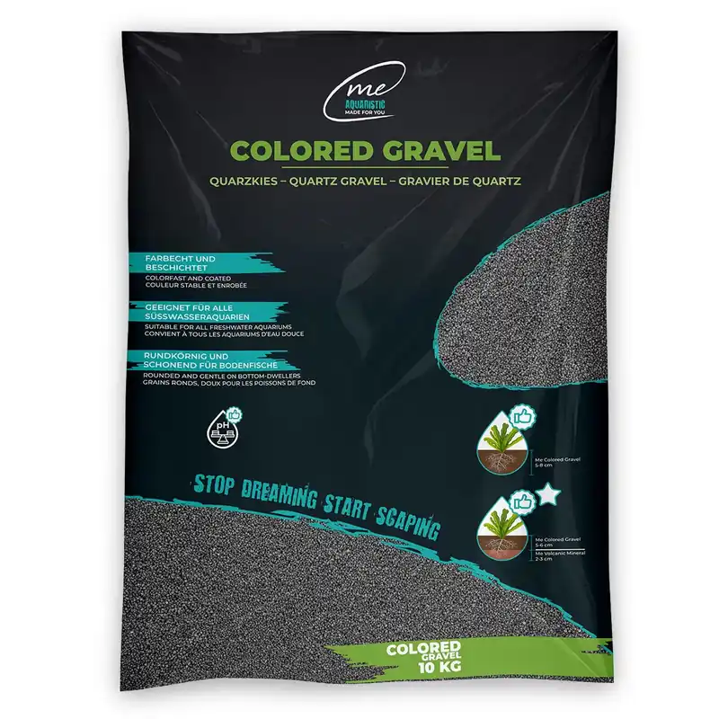 Me Colored Gravel Granite Grey 1,2-1,8 mm 5 kg Solange Der Vorrat Reicht