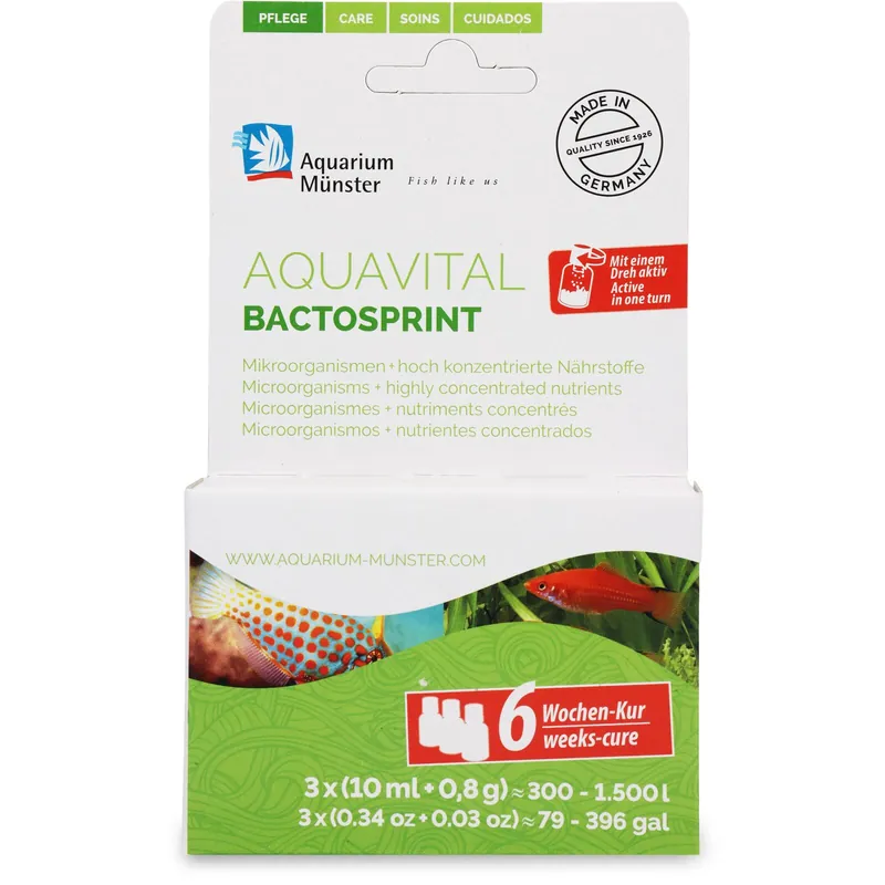 Zertifiziert Aquarium Münster Aquavital Bactosprint 6-Wochen-Kur
