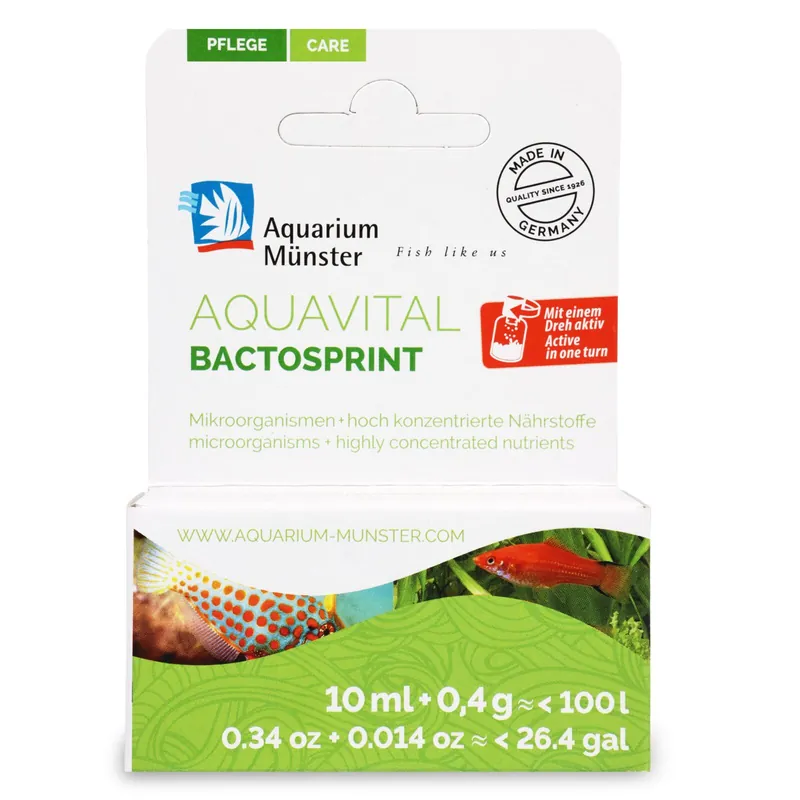 Aquarium Münster Aquavital Bactosprint für bis zu 100 Liter Aquarienwasser Markenware
