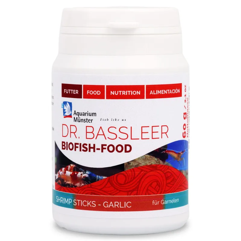 Sonderaktion Aquarium Münster Dr. Bassleer Biofish Food BF Shrimp Sticks Garlic 60 g