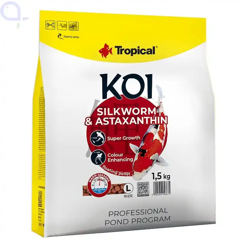 Finale Aktion Tropical Koi Silkworm & Astaxanthin Pellet Size - L - 1,5 kg