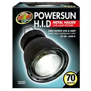 Preisknaller Zoomed Powersun H.I.D UVB Lamp Fixture, Lampenfassung, 70 W