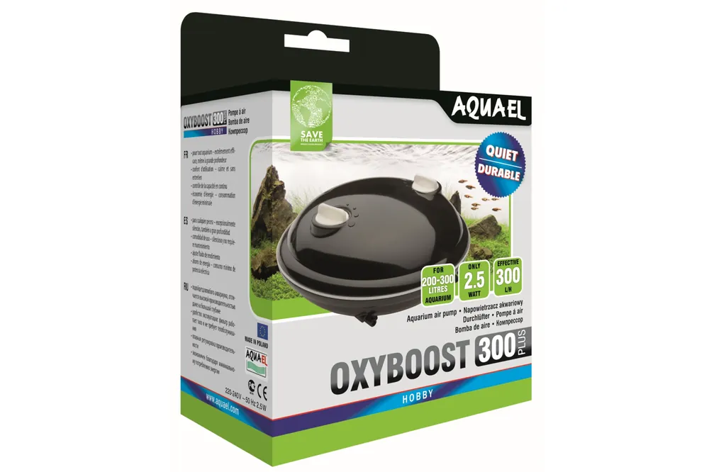 Aquael Oxyboost Luftpumpe APR-300 PLUS, Doppel-Durchlüfter Bestpreis