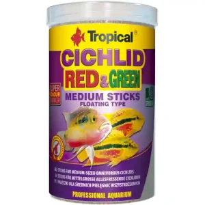Preisknaller Tropical Cichlid Red & Green Medium Sticks, 1 Liter