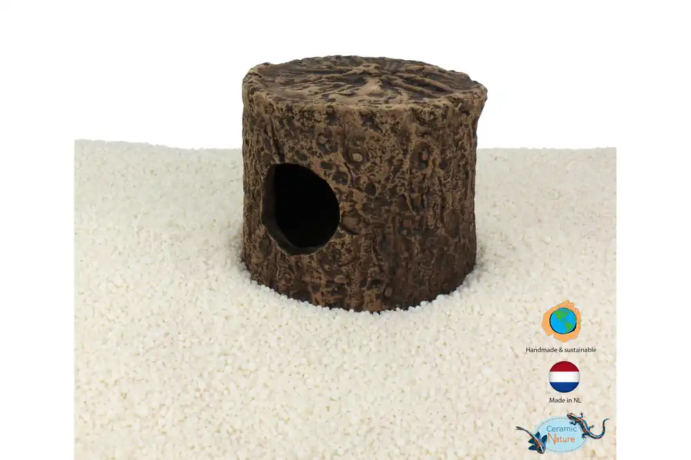 CeramicNature Cichlid-Höhle XS, Baumstumpf, ca. 7 × 7 × 6 cm Direktkauf