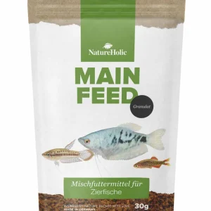 NatureHolic Mainfeed Granulat, Zierfisch Hauptfutter, 30 g Begrenztes Angebot