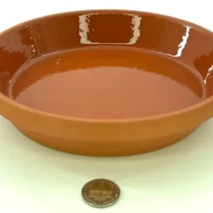 Futterschale glasiert 21,5 x 4,3 cm (Ø20 cm innen) Neue Ware