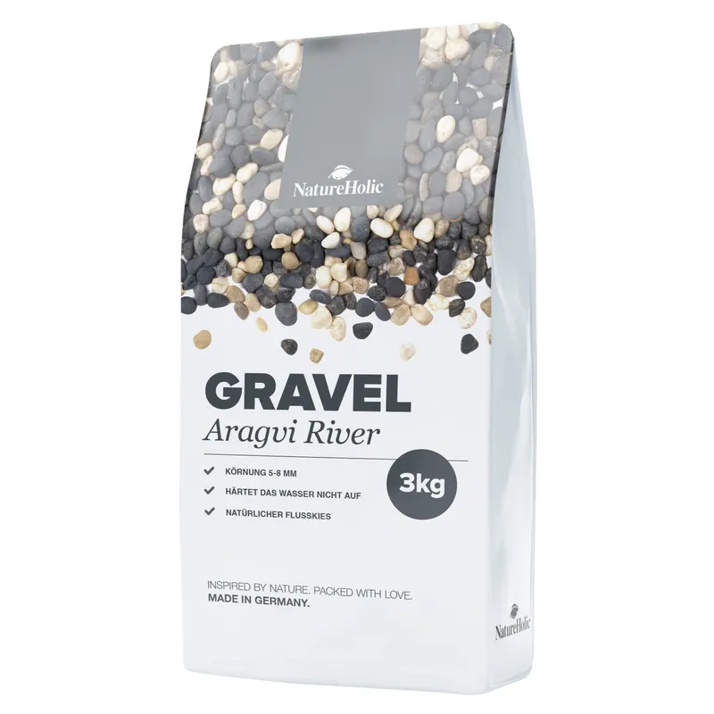 NatureHolic Black & White River, Aquarium-Naturkies, 3 kg Angebot
