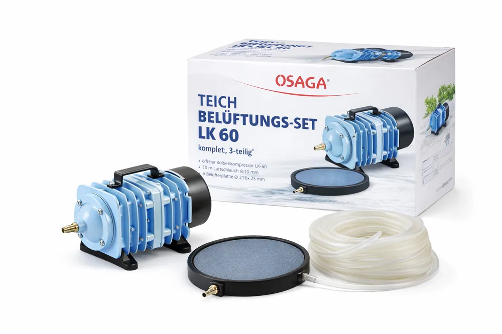 Neuheit Osaga Teich-Belüftungsset LK60 Set mit 216 mm Platte