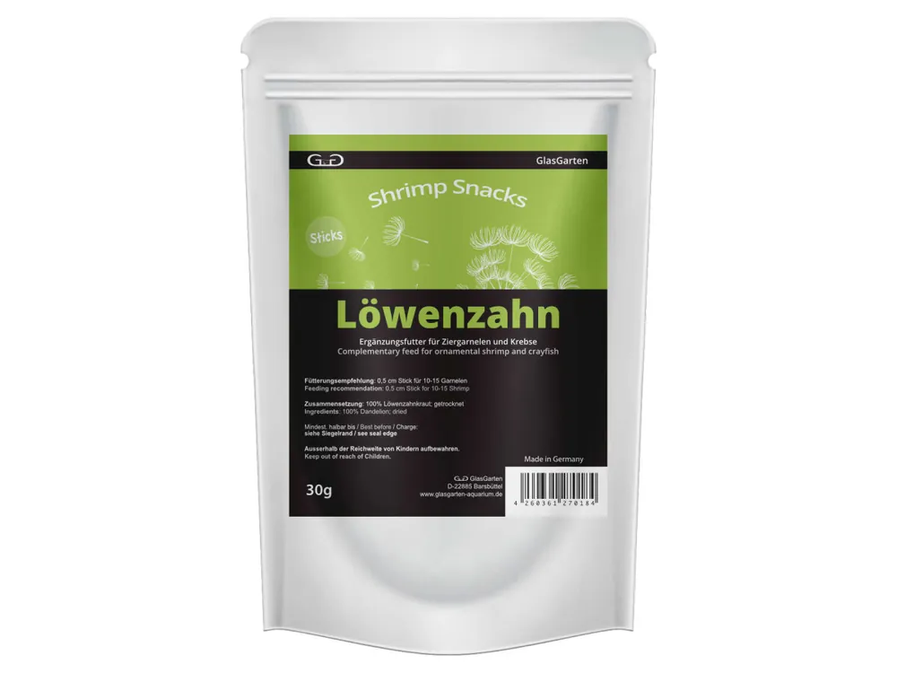 Knallerangebot GlasGarten – Shrimp Snacks Löwenzahn 30g