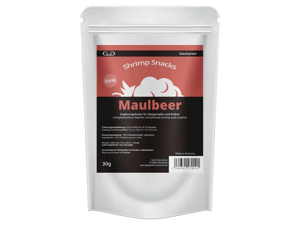 Markenware GlasGarten – Shrimp Snacks Maulbeer 30g