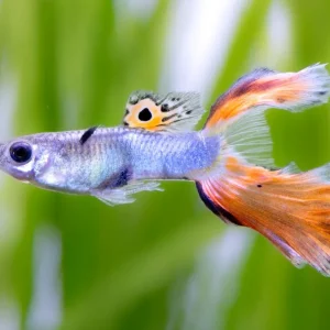 Guppy Lyratail powderblue red tail - Poecilia reticulata Super-Preis