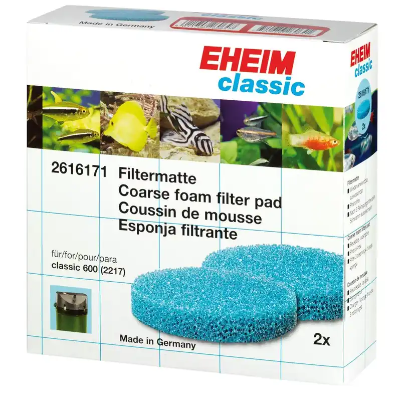 Letzte Chance EHEIM Filtermatten (2 Stück) für Außenfilter Eheim classic 600 (2217)