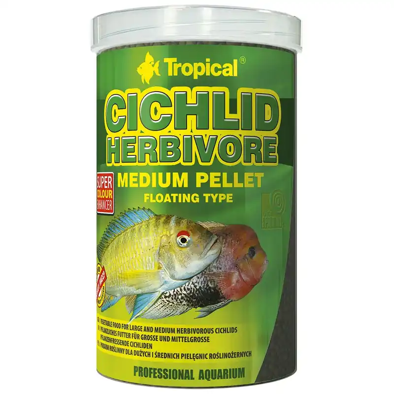 Tropical Cichlid Herbivore Medium Pellet 1000 ml Solange Der Vorrat Reicht