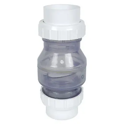 Preisreduziert PVC Rohr Rückschlagventil transparent 50 mm